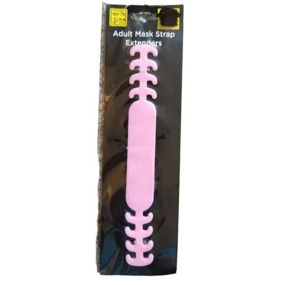 Old East Main Co Adult Mask Strap Extenders Adjustable Silicone Pink Flexible
